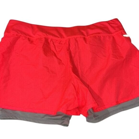 Danskin Now Semi-Fitted Glow Orange Athletic Shorts L - Picture 5 of 7